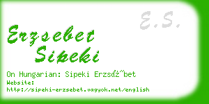 erzsebet sipeki business card